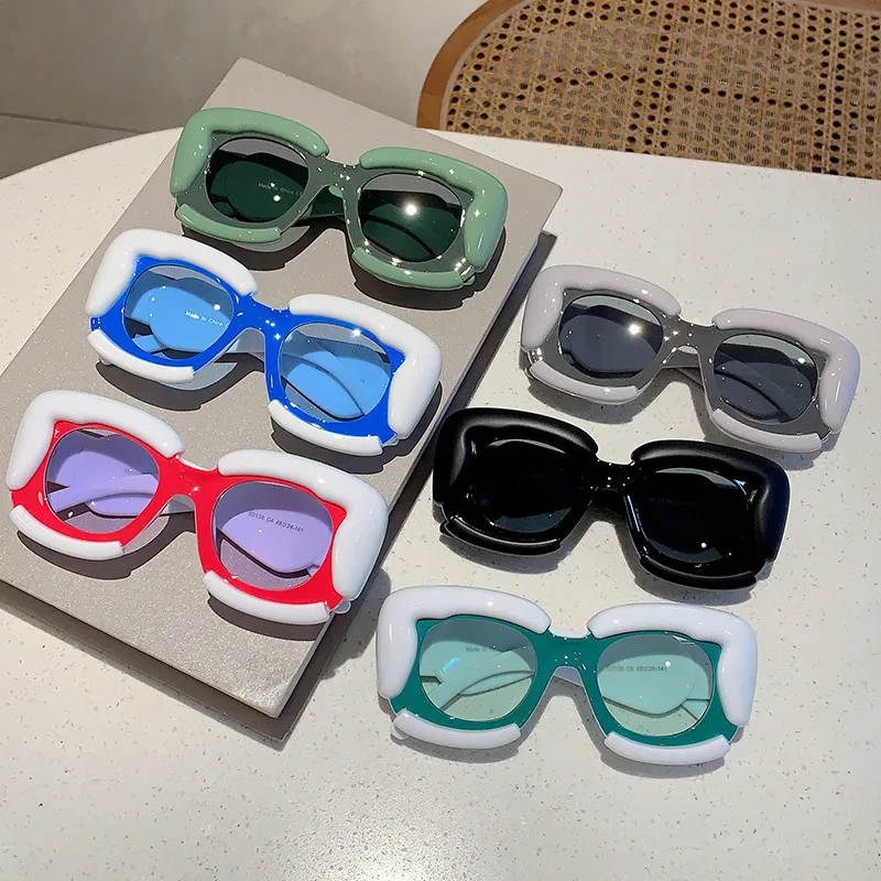 Hip-Hop Punk Geometric PC UV400 Protection Square Full Frame Glasses