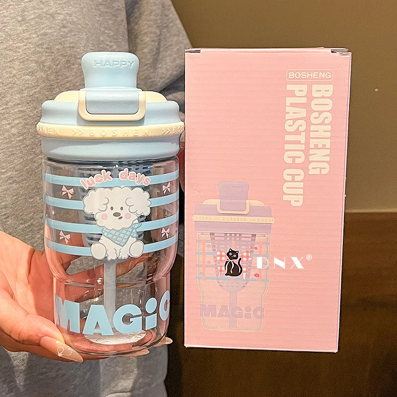 Summer Water Cup Girls High Color Value Cute Coffee Cup With Tea Warehouse Double Drinking Sippy Cup Students With Cup New