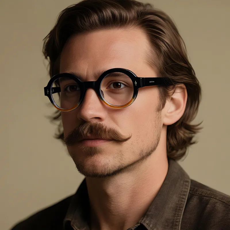 Retro Simple Style Framework Glasses PC UV400 Protection Round Frame Full Frame Glasses