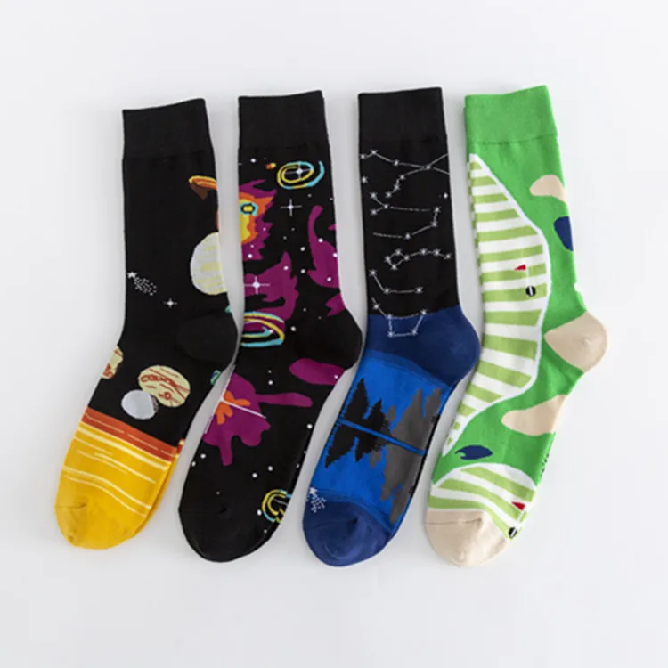 20 Years New Colorful Fashion Socks High Cotton Socks Multi-pattern Personality Trend Men's Socks Wholesale