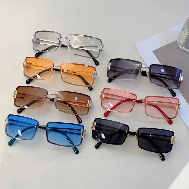 New Box High-grade Gem Sunglasses Millennium Spice Girls Sweet Cool Fashionable Street Photoshoot Concave Sunglasses