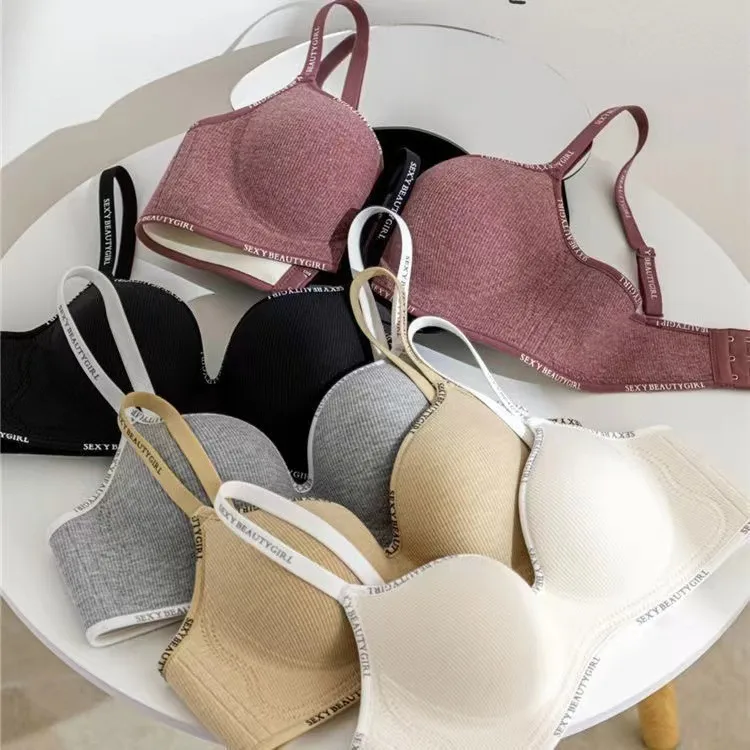 Southeast Asia Explosions Underwear Women's Small Chest Gathering No Steel Ring Adjustable Bra