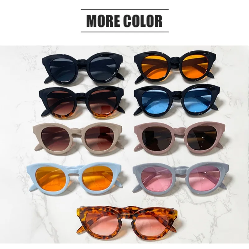 New New Fashion Oval Sunglasses Personalized Fashion Cat's Eye Sunglasses Internet Celebrity Street Photoshoot UV-proof Glasses