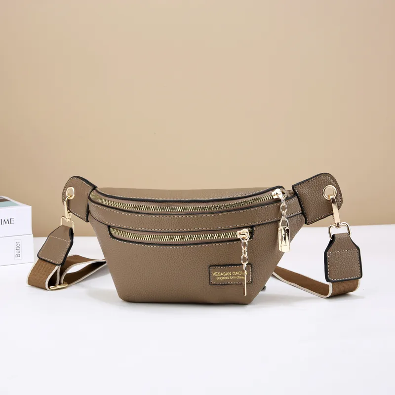 Elegant And Textured Waist Bag  New Fashion Versatile Women's Bag Casual Versatile Single Shoulder Crossbody Bag  Bags