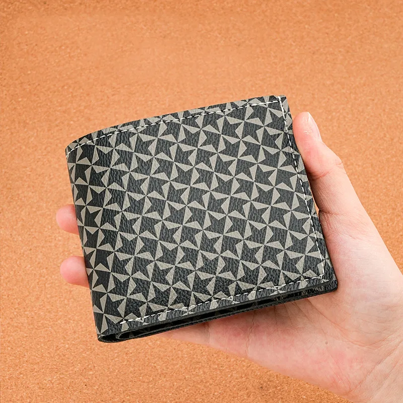 Men's Wallet Card Holder Men's Short Wallet Plaid Multi-Card Holder Vintage Wallet Man Men's Wallet