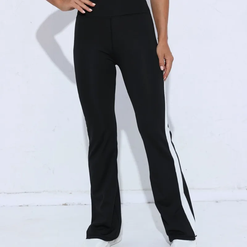New Color Matching Yoga Flared Pants High Waist Hip Sports Pants Indoor Dance Fitness Flared Pants