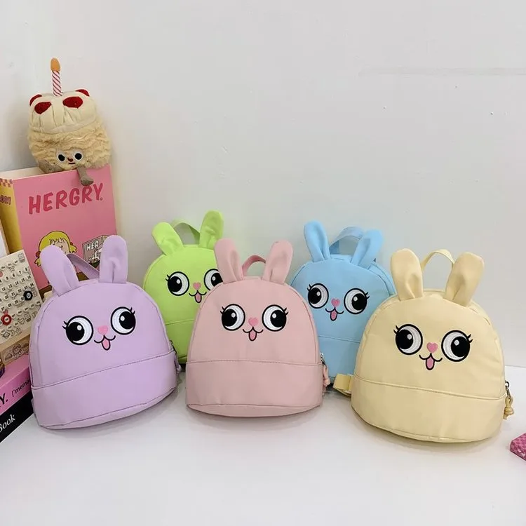 Kid'S Nylon Animal Cartoon Cute Square Zipper Functional Backpack