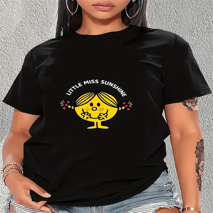 T-Shirt   Women's Short-Sleeved Wish Fashion Casual Round Neck Women's T-Shirt