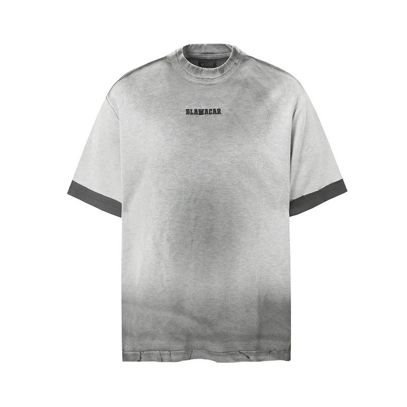 Jiayiku Men's  Summer New Arrival Waste Earth Style American Style Retro Trendy Brand Washed Dirty Dye T-Shirt Loose Top
