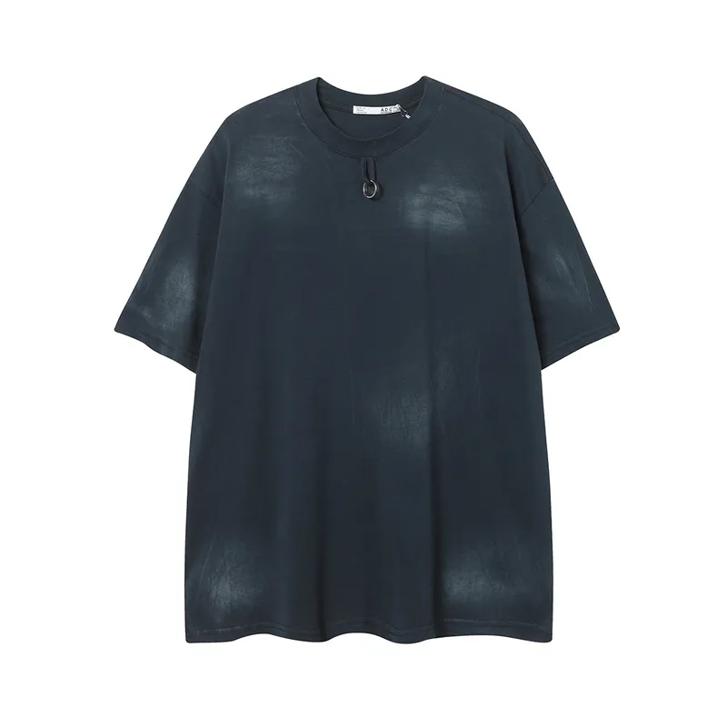 Jiayiku Men's  Summer Heavy Cotton American-style Washed Old T-shirt Short-sleeved Men's Simple And Handsome Short-sleeved Short-sleeved