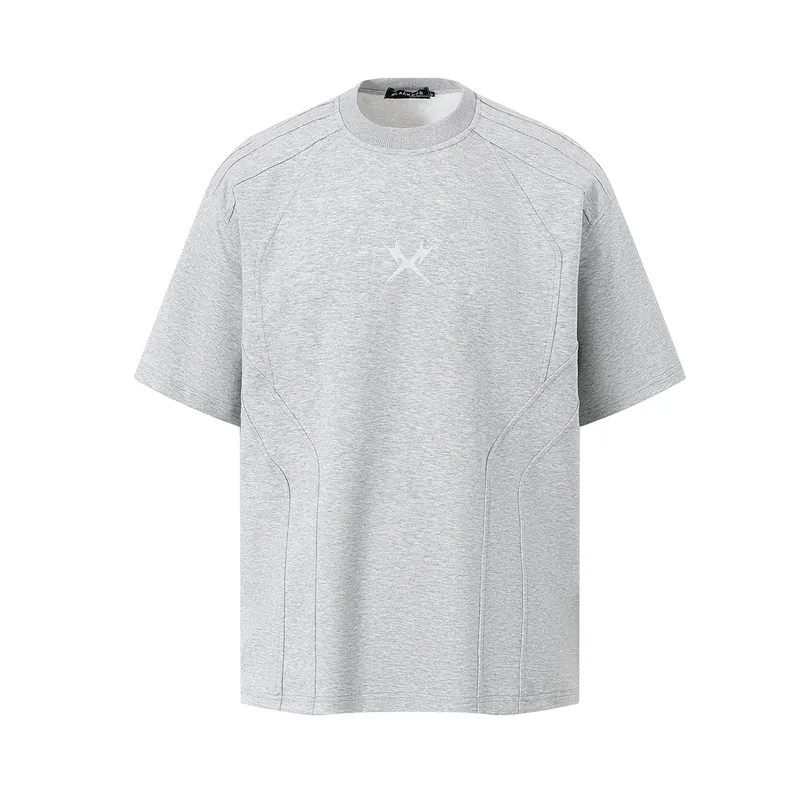 Jiayi Library Men's  New Summer New Niche Personality Deconstruction Design T-shirt Short-sleeved Simple High-end Sense