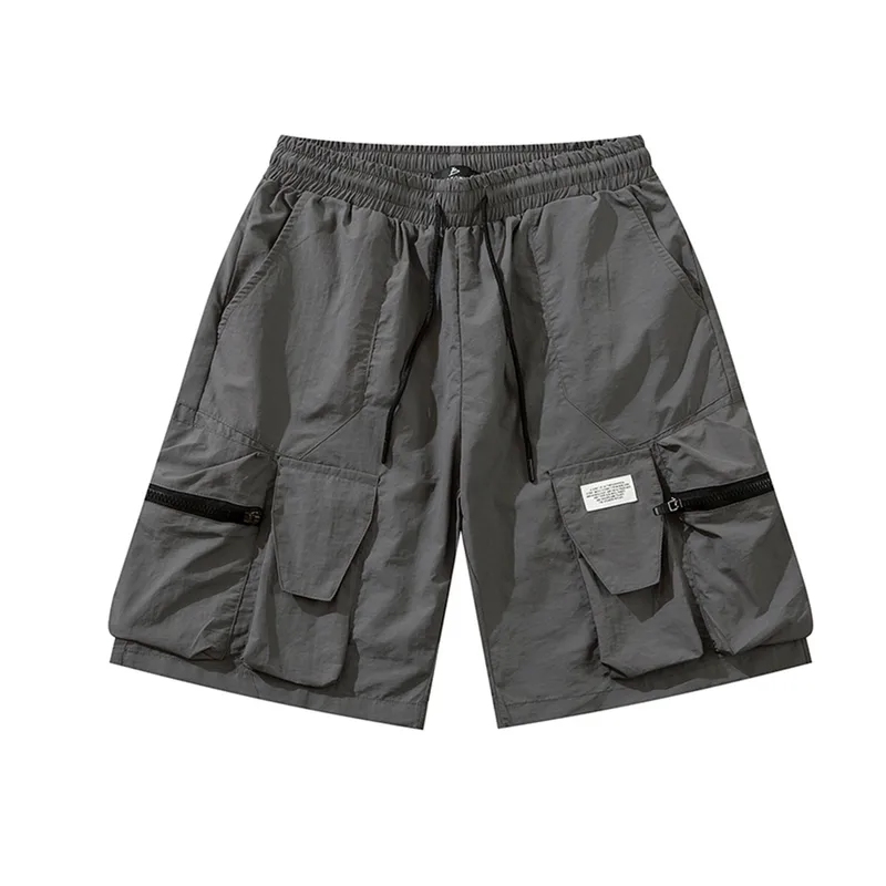Jiayiku Men's   Functional Fashion Brand Multi-Pocket Pants Quick-drying Thin Tactical Workwear Shorts