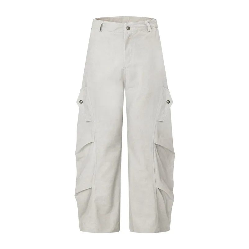 Jiayiku Fashion Brand  American Retro Paratrooper Scimitar Workwear Casual Pants Men's And Women's Loose Draped Wide-leg Pants