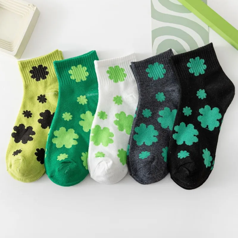 Polyester Cotton Material | Clover Stripe Printing | Soft And Comfortable Tube Socks, Casual Wear Essential