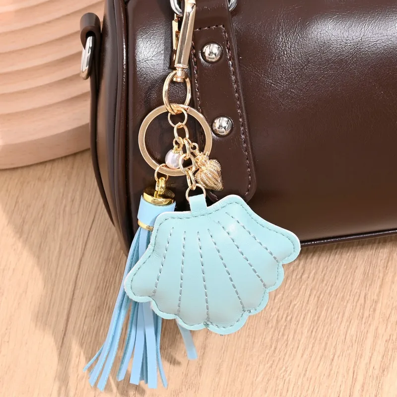 Shell Conch Pearl Tassel Keychain Europe And The United States  New Ocean Wind Bag Car Key Pendant Wholesale