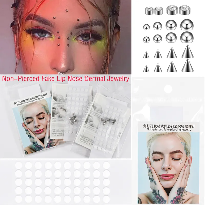 Hawaiian Sexy Rock Ball Sharp Cone 304 Stainless Steel Tattoos & Body Art 1 Set