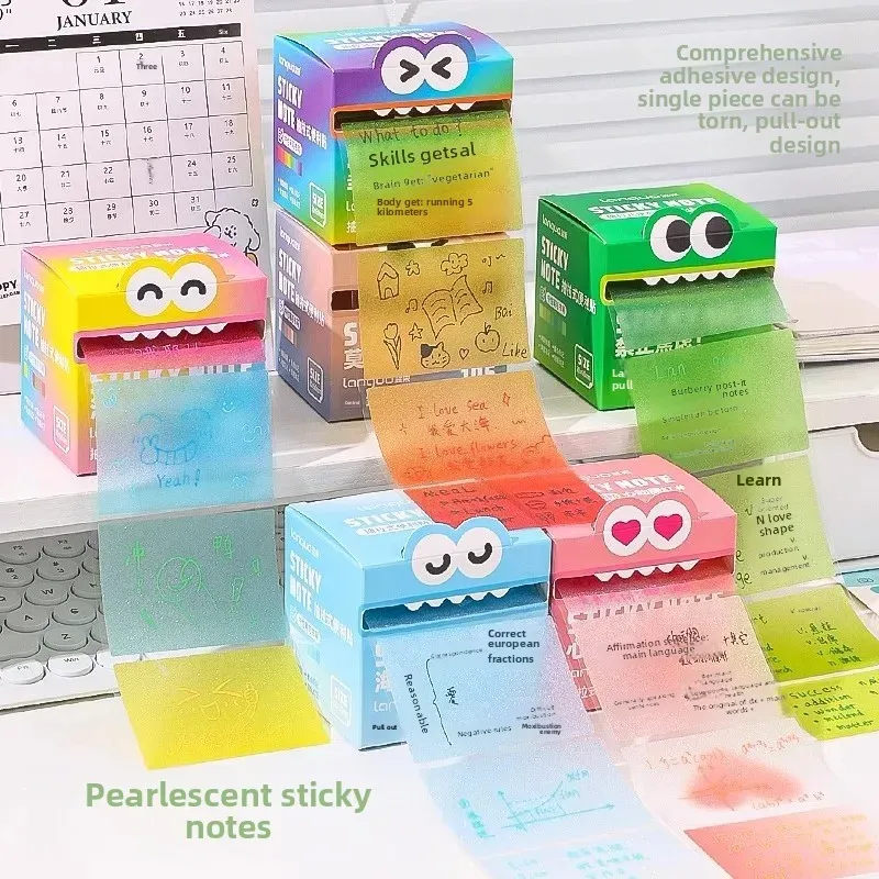 Dopamine Color Can Pull Note Paper Blue Fruit Pearl Note Paper Convenient For Students More Than Event-Recording Message-Leaving Sticky