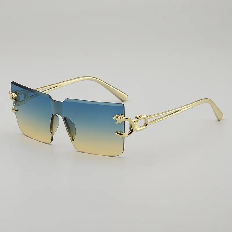 New Style Casual Gradient Jelly Color Monocle Fashionable Summer Travel Sunscreen Polarized Sunglasses Unisex Square Frame