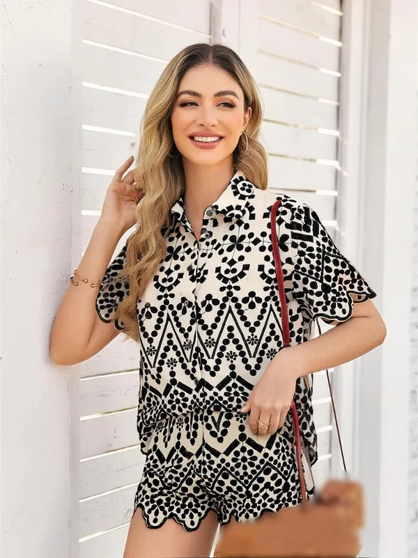 Casual Daily Women's Streetwear Solid Color Polyester Shorts Co-ord Set Shorts Sets