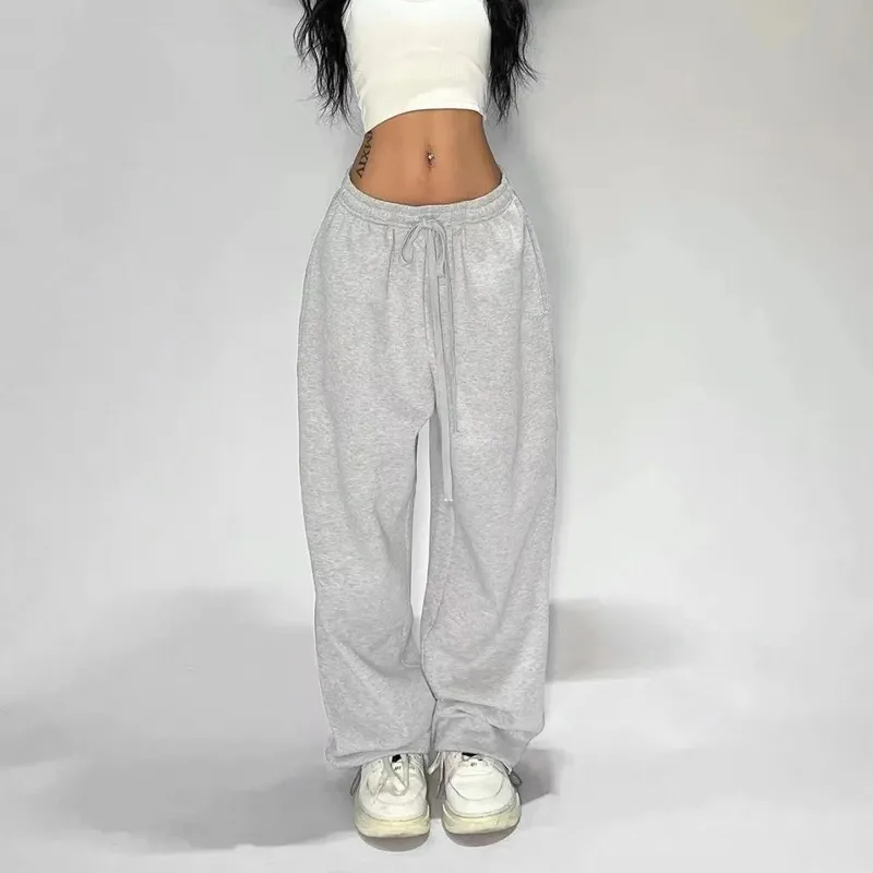 American Style Loose Fit Jazz Street Dance Sport Pants For Women Casual Trousers Simple Fashion Versatile Pure Color Summer New Arrival