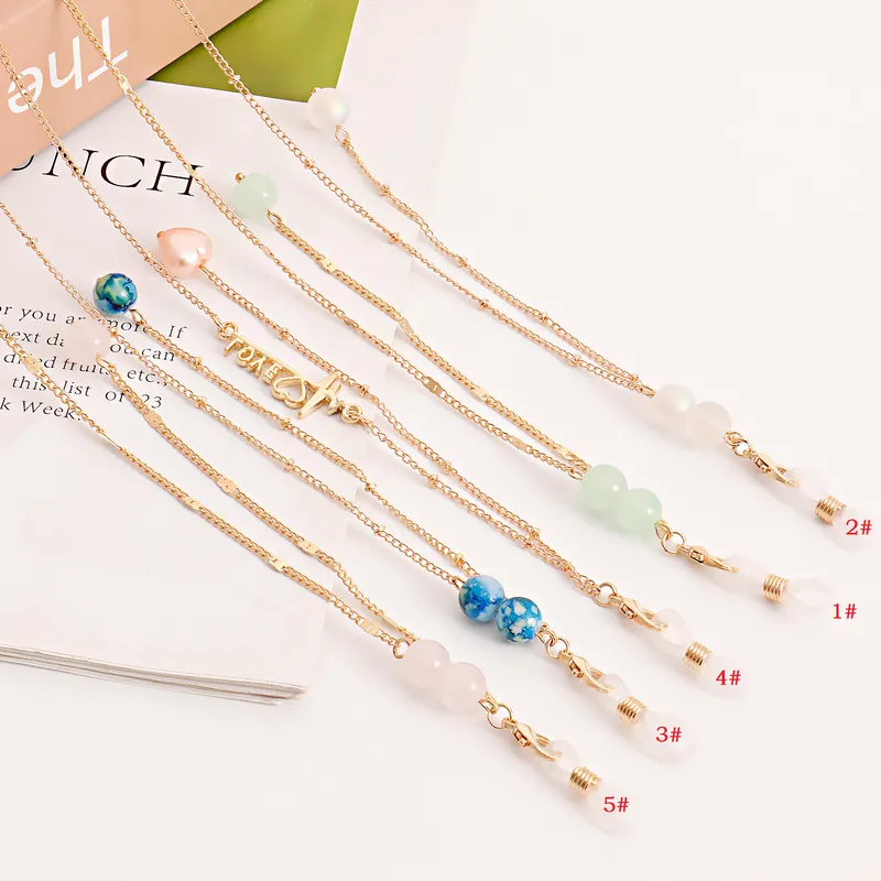 Alloy Mask Chain Glasses Chain Stone Cartoon Mask Chain Glasses Hanging Necklace Combination Of Fashion And Functionality
