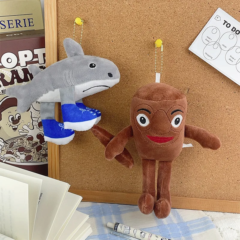 Cartoon Plush Doll Wooden Stick Man Sea Monster Ornaments Children's Toys Cute And Ugly Bag Charm Mountain And Sea Classic