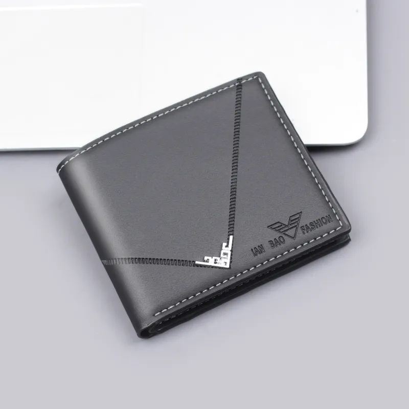 Men's New Short Wallet Business Style Ultra-Light Wear-Resistant Factory Direct Selling Men's Leather Wallet Card Holder