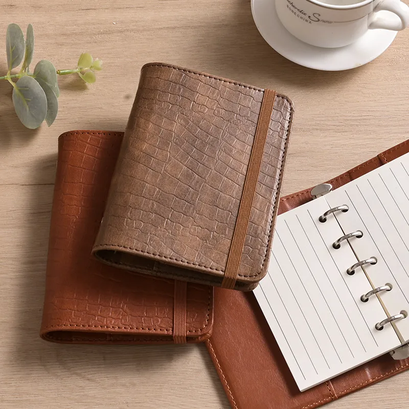 Portable Mini Leather A8 Refillable Notebook With Replaceable Inner Pages M5 Travel Diary Book Pocket Size Portable Notebook