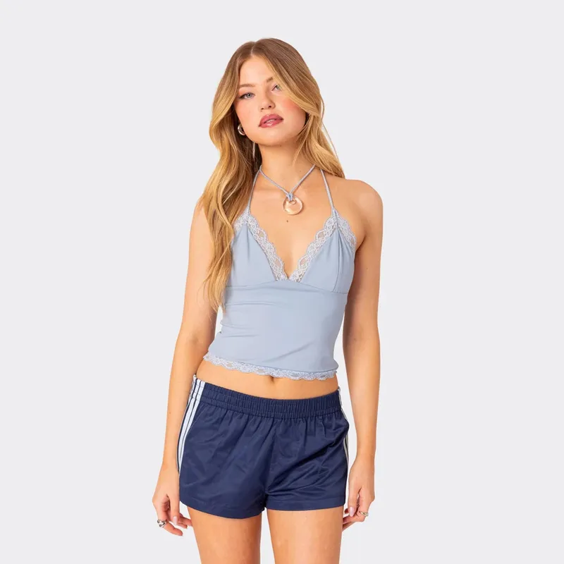New Women's Casual Sports Shorts Elastic Waist Three-Point Length Polyester Blend Comfortable Breathable Mid Waist
