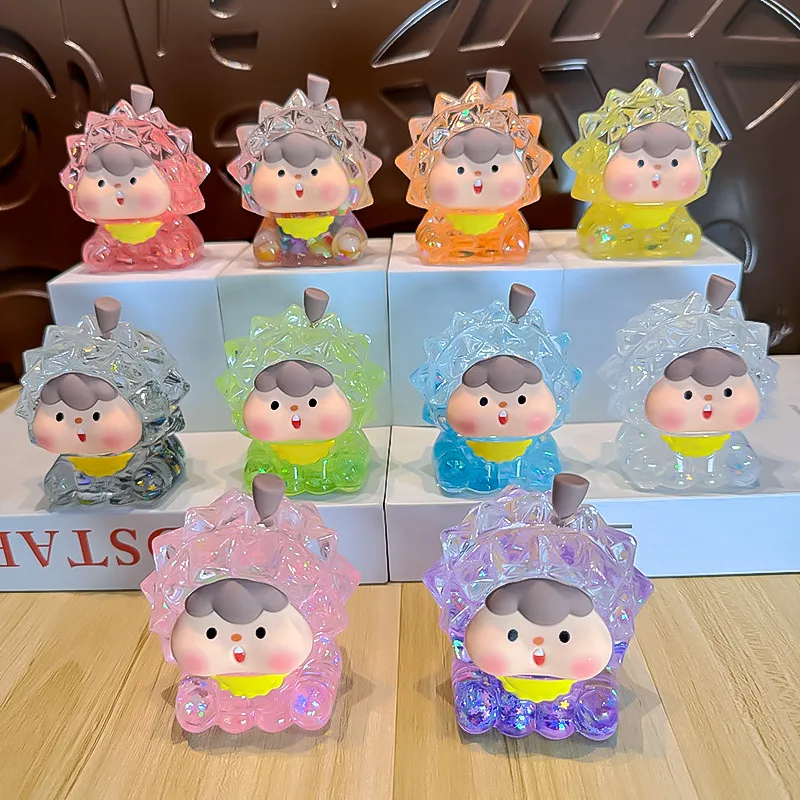 Cute Durian Flashing Luminous Doll Oil Quicksand Desktop Decoration Blind Box Blind Bag Doll Car Wholesale Gift