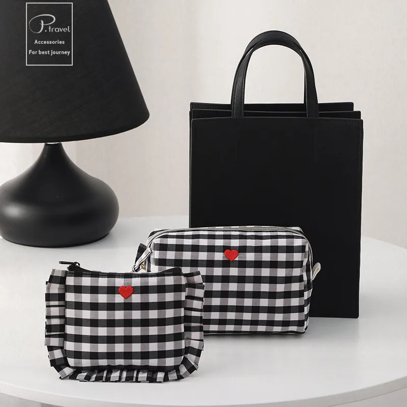 Cute Pastoral Multicolor Cotton Storage Bag Makeup Bags