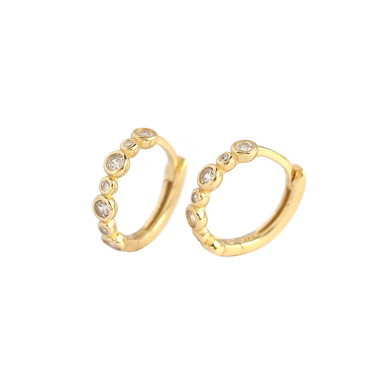 925 Sterling Silver Gem Geometric Earrings