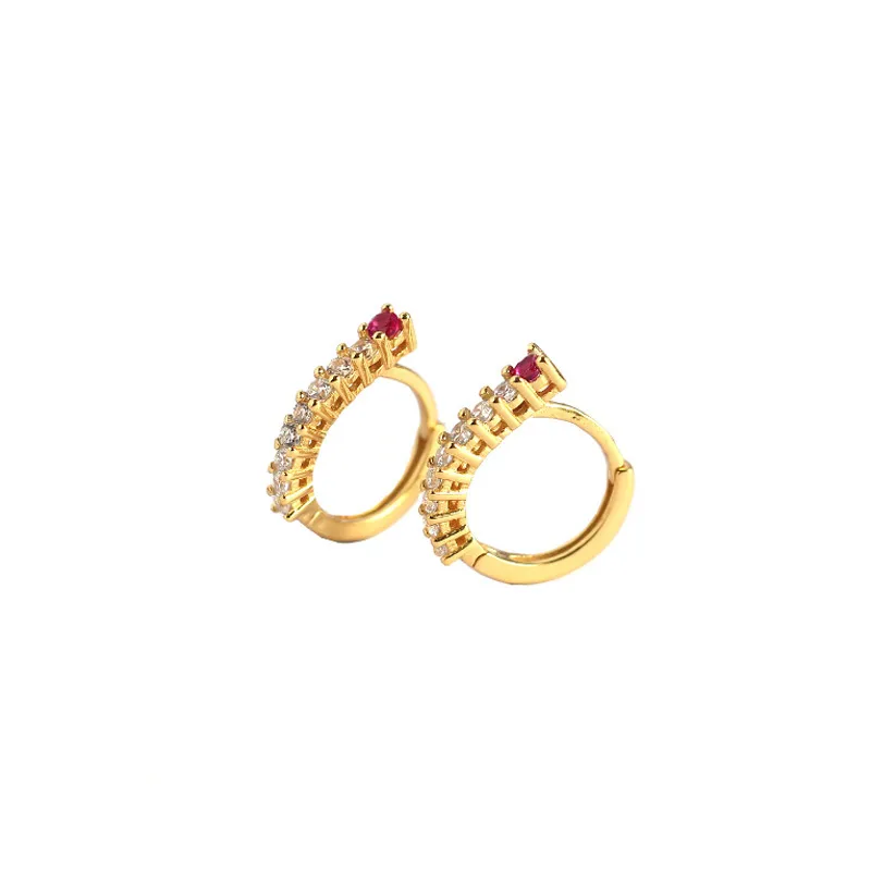 S925 Sterling Silver Row Diamond Ear Buckle Wholesale Nihaowholesale